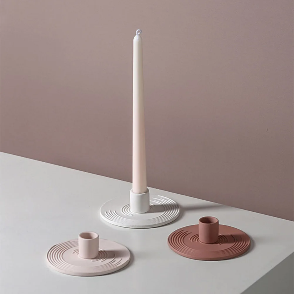 

1pc Ceramic Candle Holder Candlestick Dinner Table Home Decor Candleholder for Wedding Dinning Party Interior Desktop Decoration