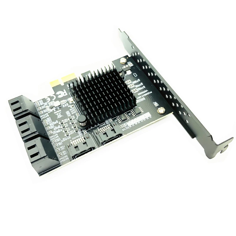 PCIE SATA III 8 портов контроллер карты PCIe 2 0x1 6G плата расширения с низкопрофильным