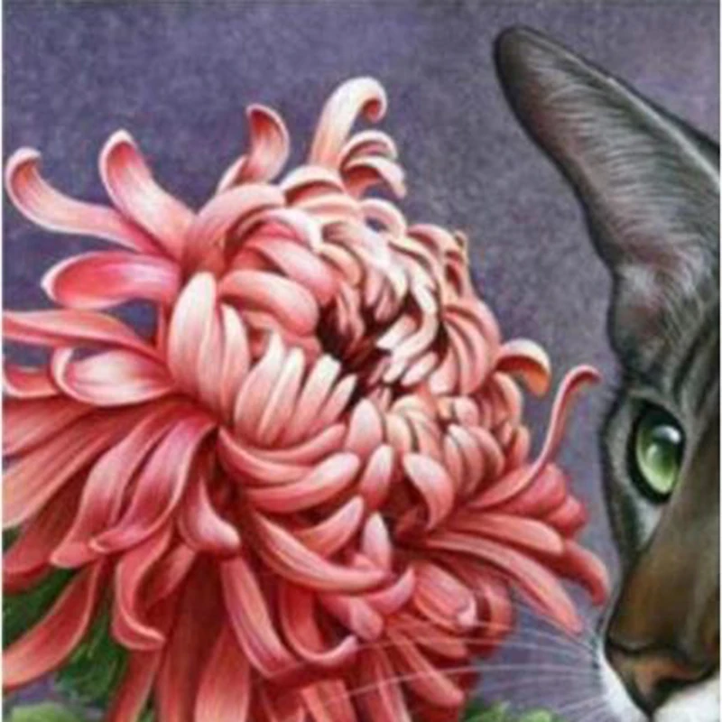 5D алмазная живопись ручной вышивки крестом красивые цветы используется для