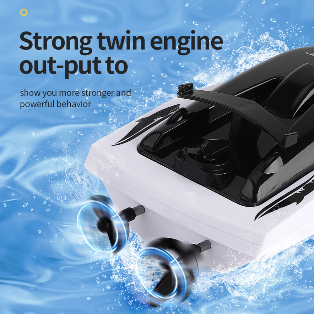 

2.4G RC Shark Electric RC Boat Gag Funny Toy High-speed Waterproof Remote Control Watercraft Toy for Summer Water Fun
