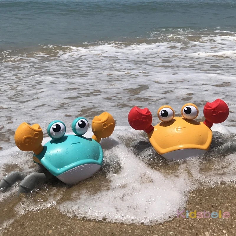 

Hot Sale Bath Toys Big Crab Clockwork Baby Infant Water Classic Toy Beach Toys For Baby Drag Baby Bath Tub Summer Toys For Kids