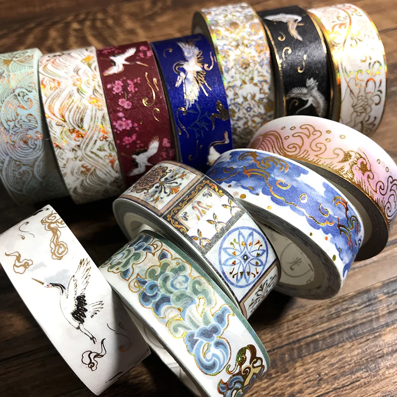 1 шт Высокое качество лента Washi пакет в полоску и с рисунками сетка/Цветы