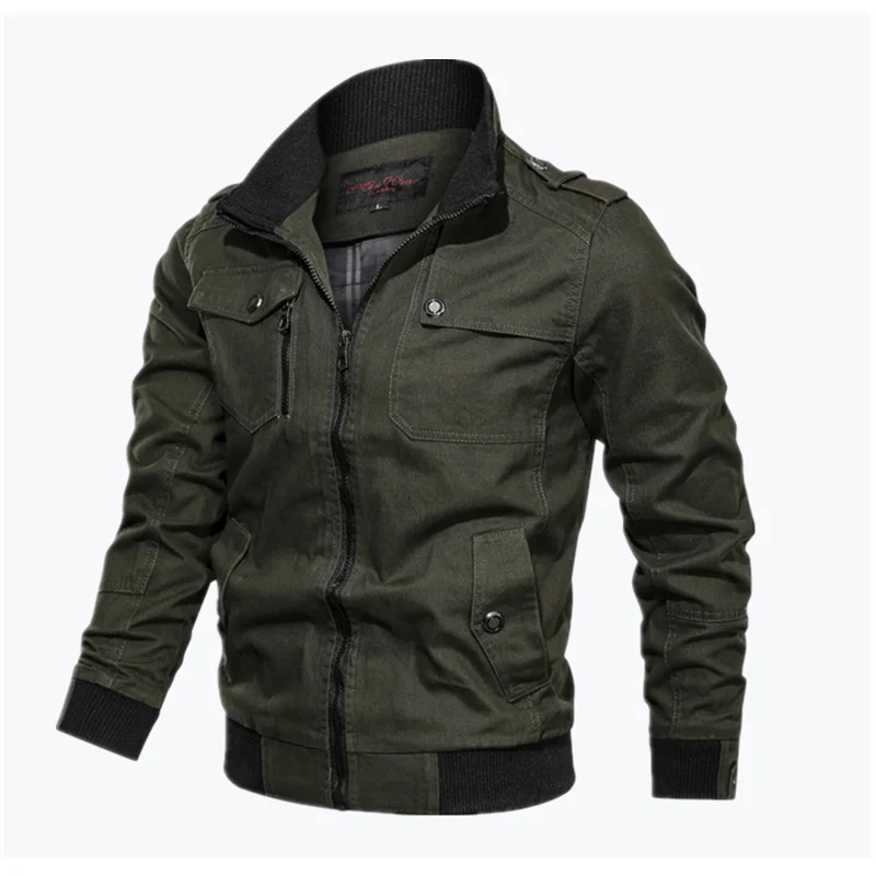 

1121 Military Spring Autumn Cotton Windbreaker Pilot Coat Army Men's Cargo Flight Jacket Male Clothes