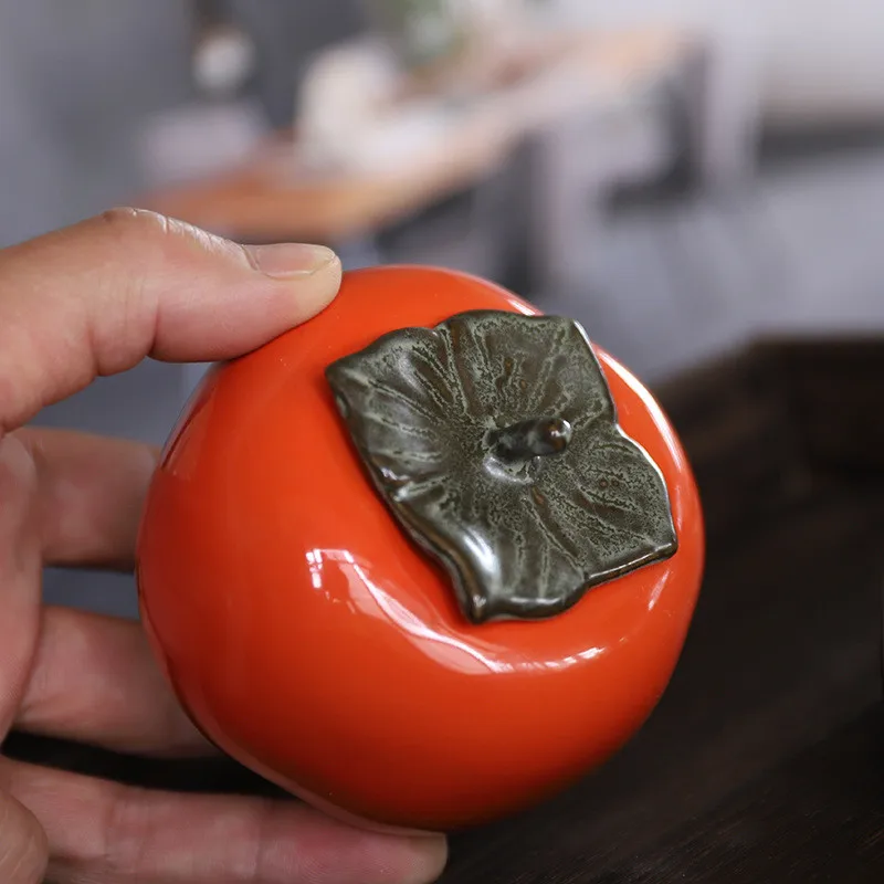 Набор чайная канистра черная керамическая коробка герметичный чайный горшок