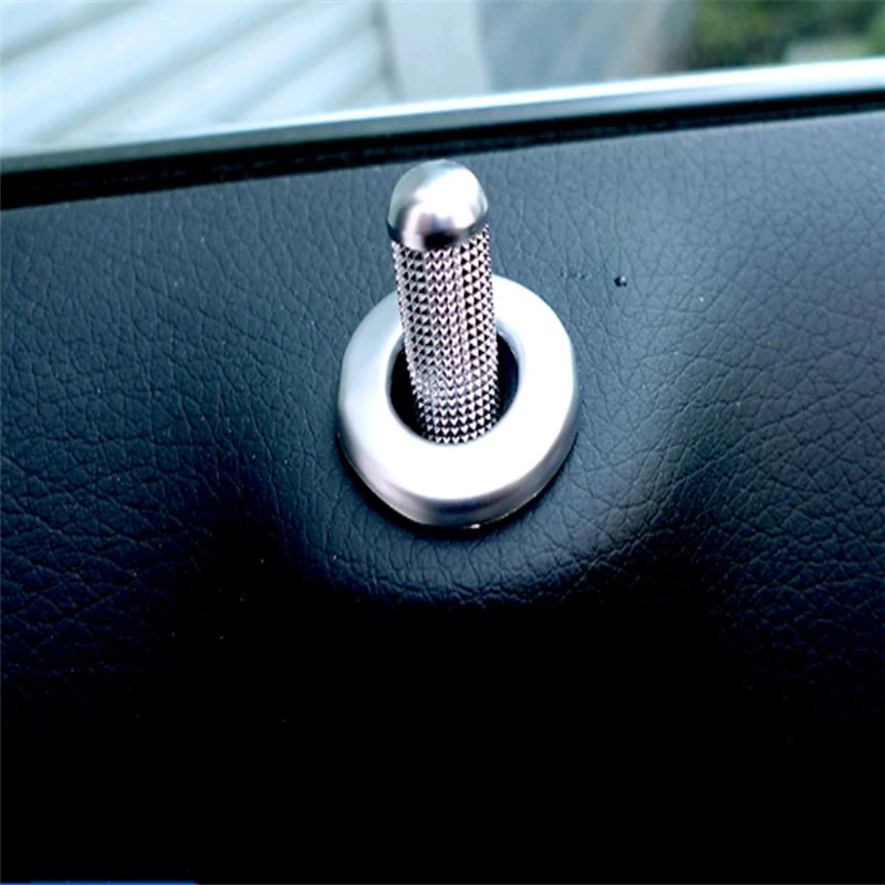 

WELKINRY car cover for Benz GLC X253 2015 2016 2017 2018 2019 2020 ABS chrome safty door lock pin opening switch button cap trim