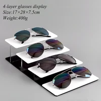 luxury 234 layer whiteblack acrylic sunglasses display riser stand glasses holder organizer sunglasses showcase for home