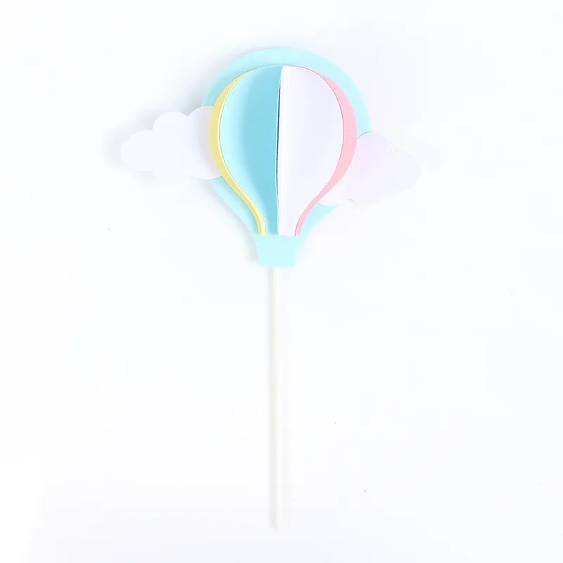 Blue 1pcs Cakelove Радуга Единорог торт Топпер облако флажки для торта на день рождения Дети сувениры декорирование тортов капкейк Топпер для свадьбы десерт - Цвет: Blue 1pcs