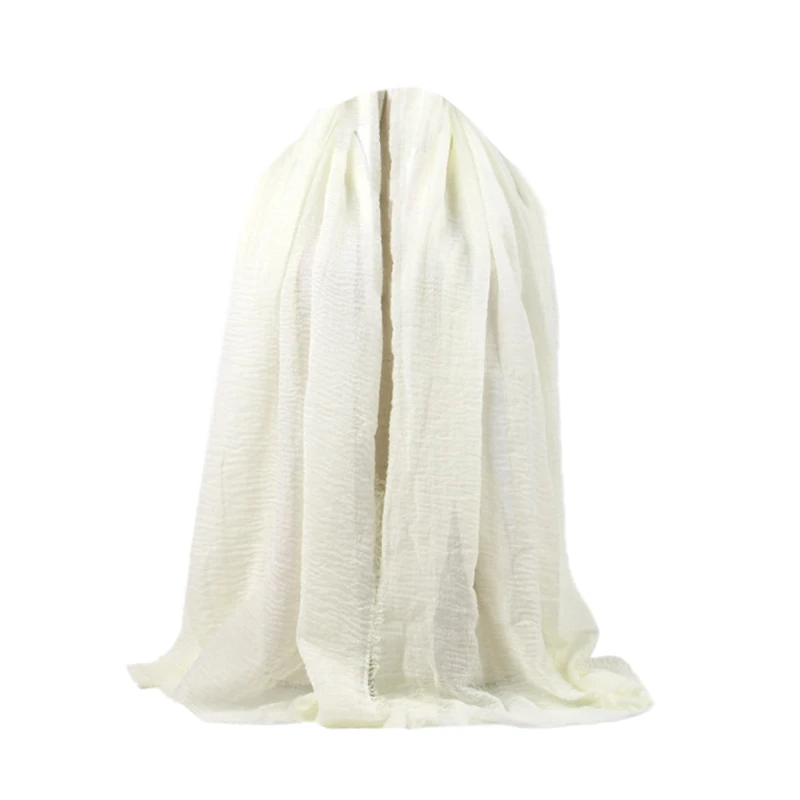 Мусульманский головной платок из хлопка и льна хиджабы для женщин простой