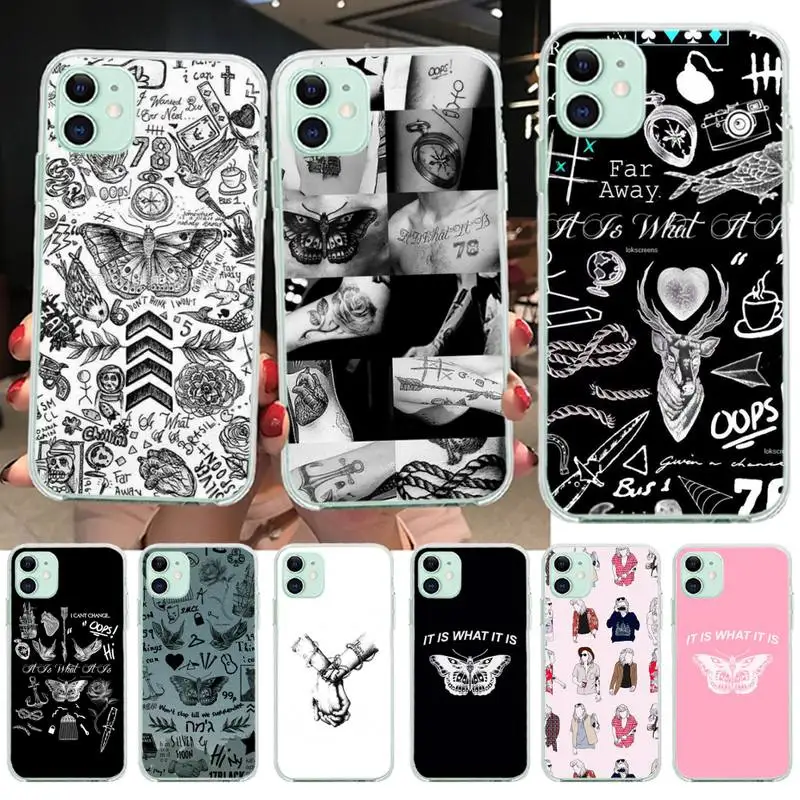 

Larry Stylinson Tattoos One Direction Phone Case For iphone 12 11 Pro Max Mini XS Max 8 7 6 6S Plus X 5S SE 2020 XR Soft Cover