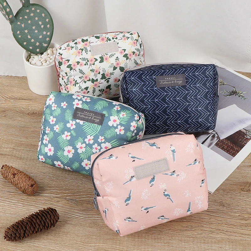 Милая Цветочная косметичка органайзер для путешествий портативная набор