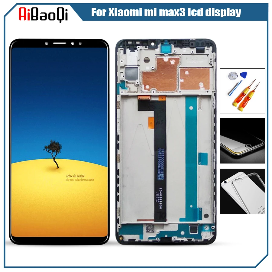 ЖК экран для 6 9 &quotXiaomi Mi Max 3 с сенсорной панелью и дигитайзером рамкой дисплея mi