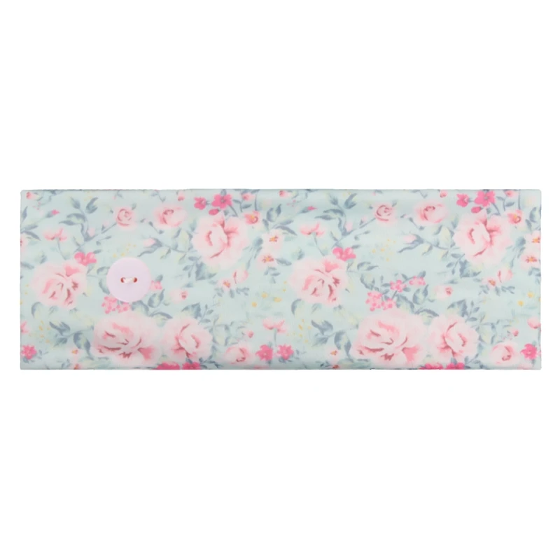 

6 Pcs Women Printed Stretch Fabric Suitable for Masks Buttons Hair Bandsheadwear Sports Sweat-Absorbing Hair Accessories