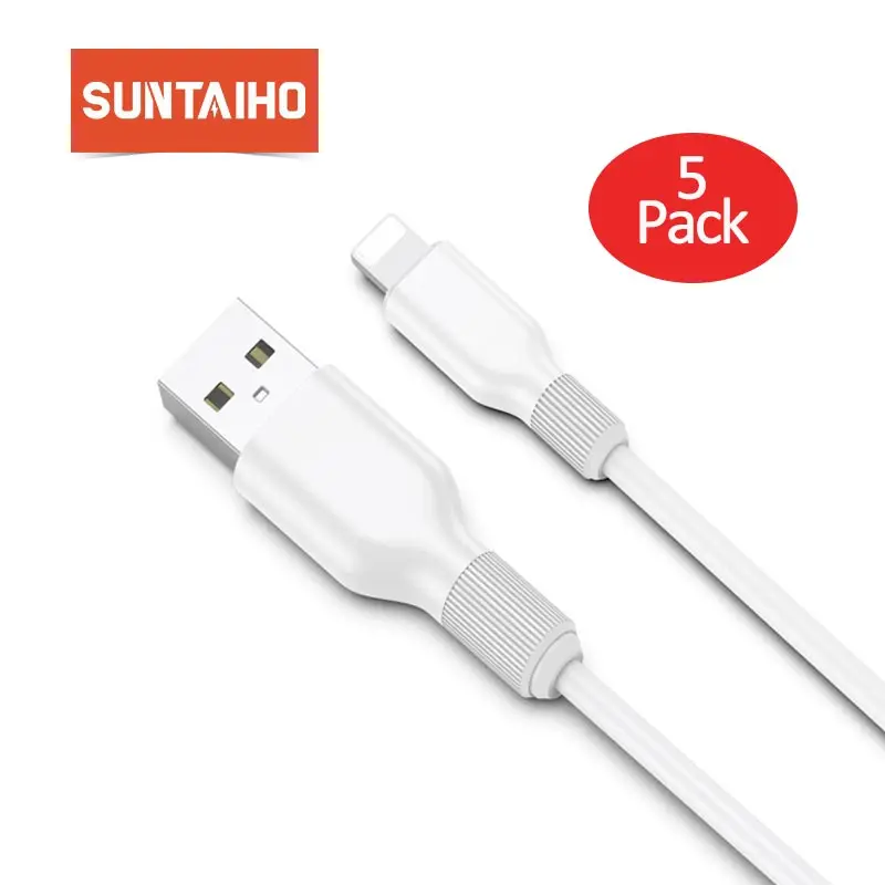 Suntaiho 5-Pack USB кабель для iphone кабель Quick Charge 3,0 USB кабель для 11 7 8plus Xr Xs MAX USB кабель для передачи данных Телефонный Шнур адаптер