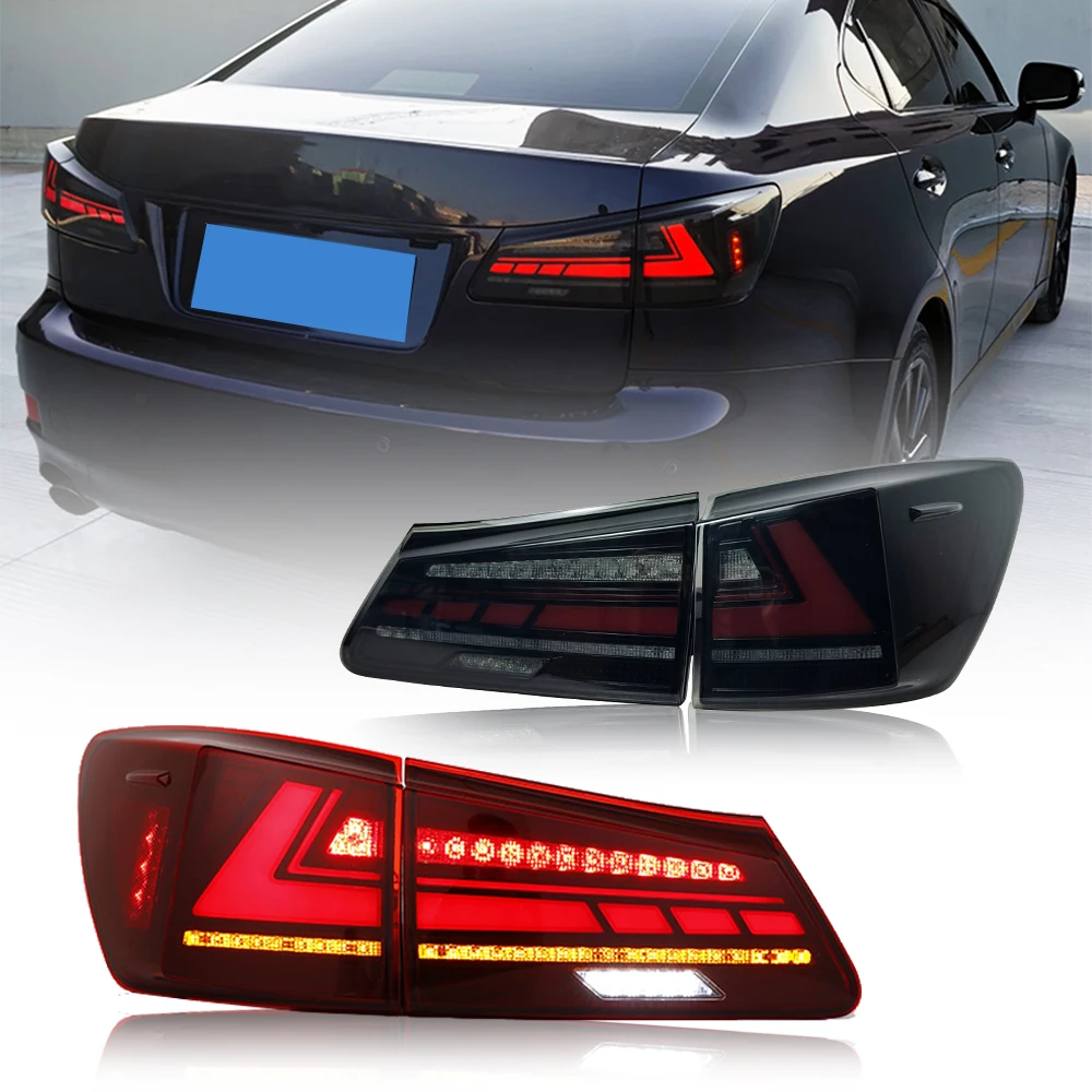 

OLED Tail Lights for Lexus IS250 2006 - 2012 with Start Animation LED DRL Car Rear Lamp Assembly Taillights