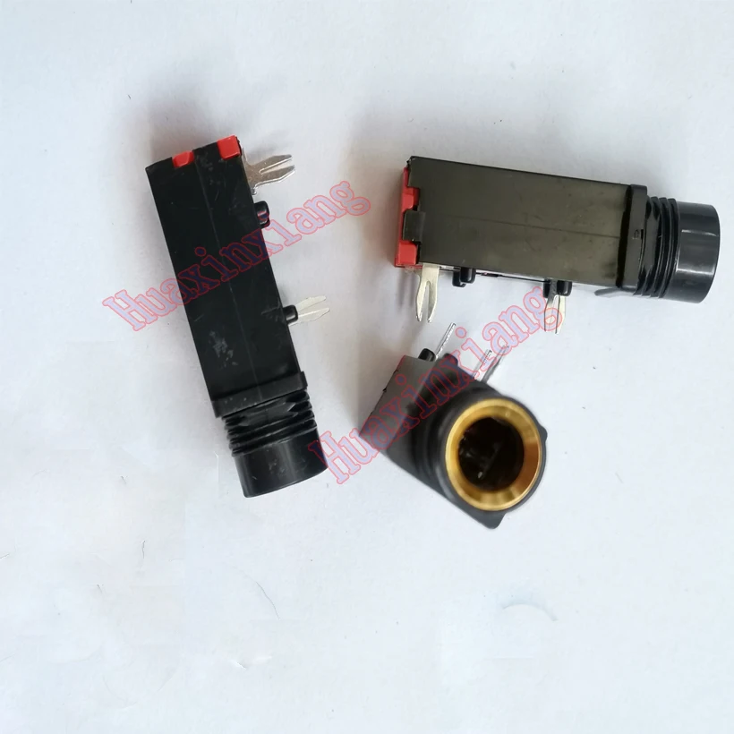 

50PCS/Lot 6.35mm Stereo Microphone Audio socket/Jack Female Connector 3P 3Pin Single Track