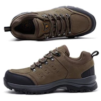 2020 outdoor waterproof men hiking men shoes leather sports training mountain climbing trekking shoes