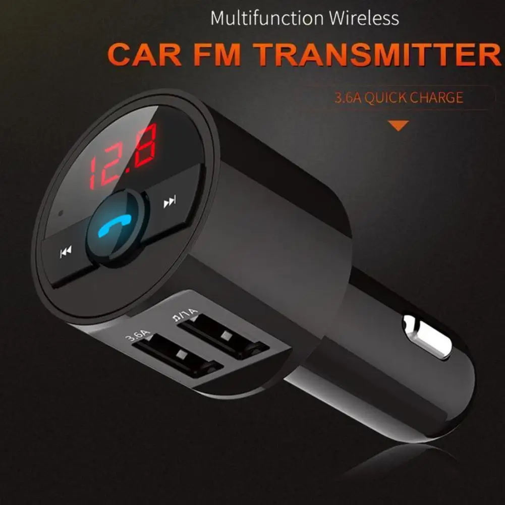 3.6A Quick USB Charger Bluetooth Car Kit FM Transmitter Modulator Audio Music Mp3 Player Phone Wireless Handsfree Carkit | Автомобили и