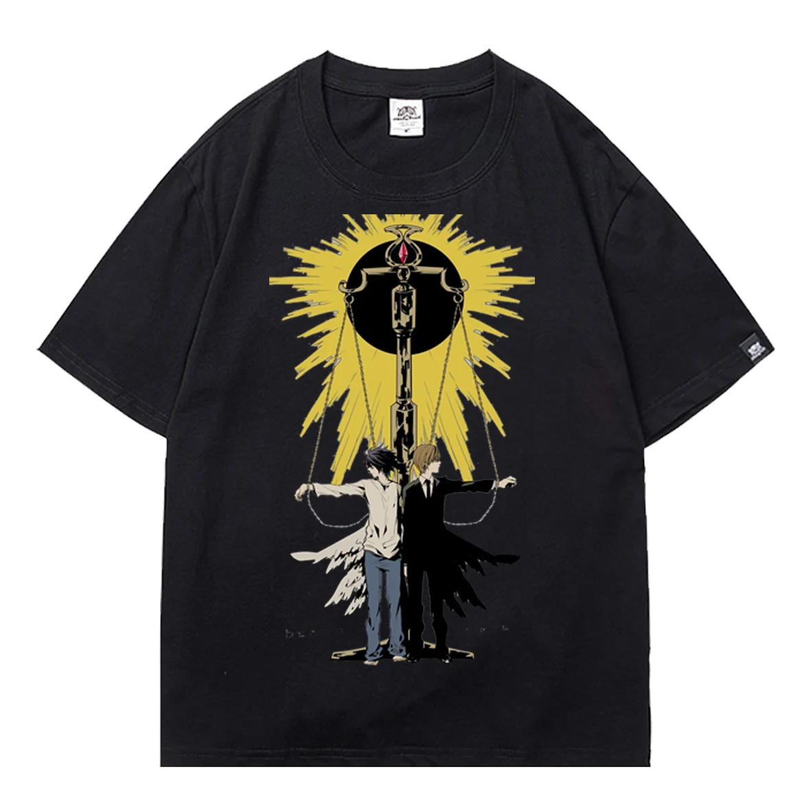 

Death Note Summer 2021 Hot Anime Men T-shirt Gothic Short Sleeve T-shirts Boy Teen Cool Oversized T-shirt O-neck Men's Tops