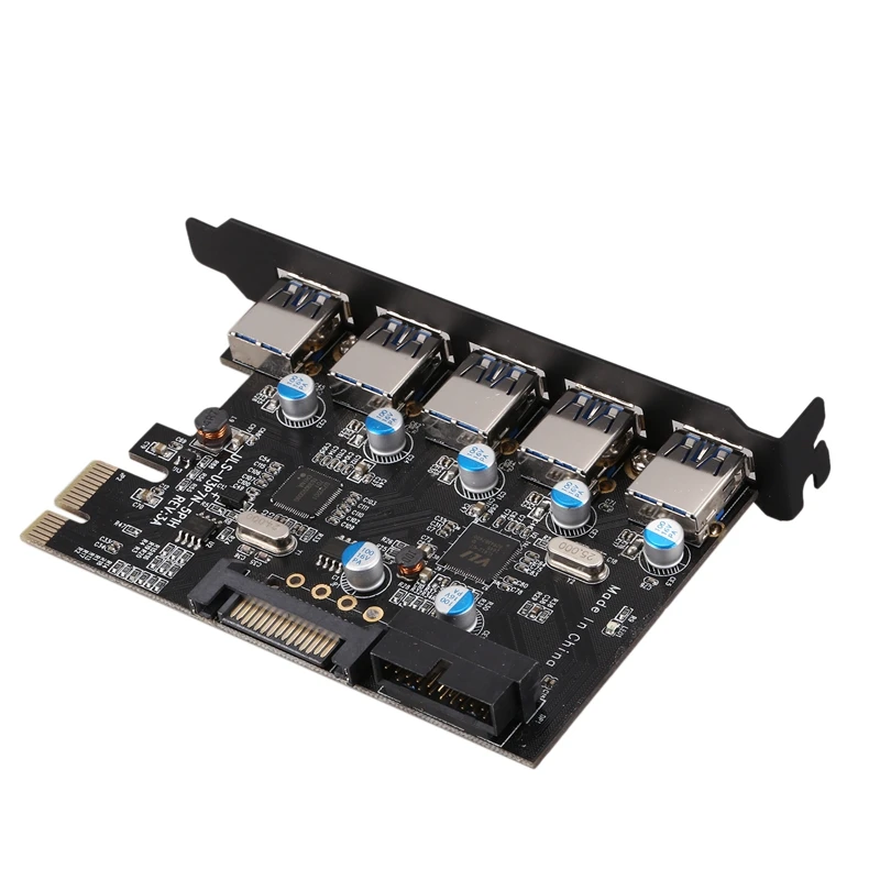 7 портов Pci-E Usb 3 0 Express Card 5 снаружи и 2 порта для передней панели через 19Pin внутри с В