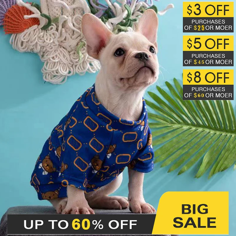 

New Luxury Dog Clothes Bear Cartoon Pet Clothes Bulldog Chihuahua Cat Clothes CW981
