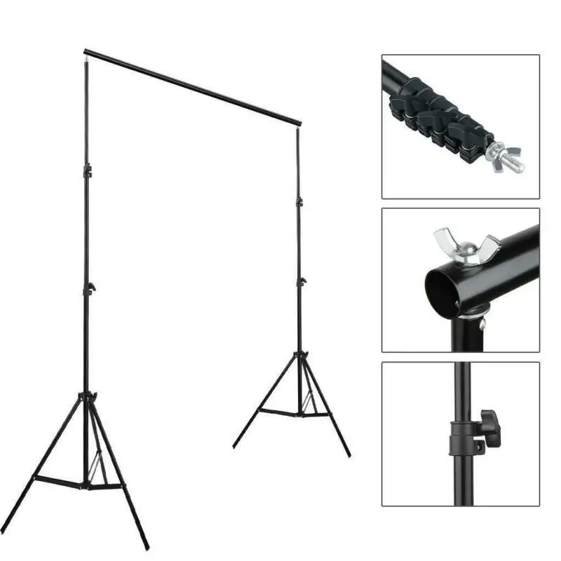 

10 Ft Adjustable Background 4 Crossbar Kit Photo Studio Backdrop Support Stand