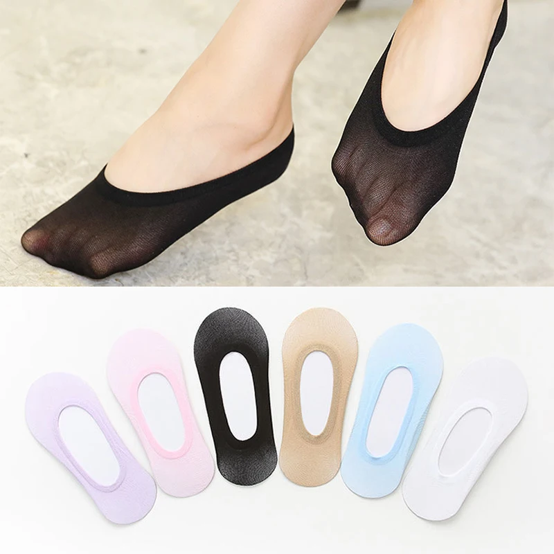 Носки-невидимки Женские однотонные носки-тапочки из смеси хлопка с низким