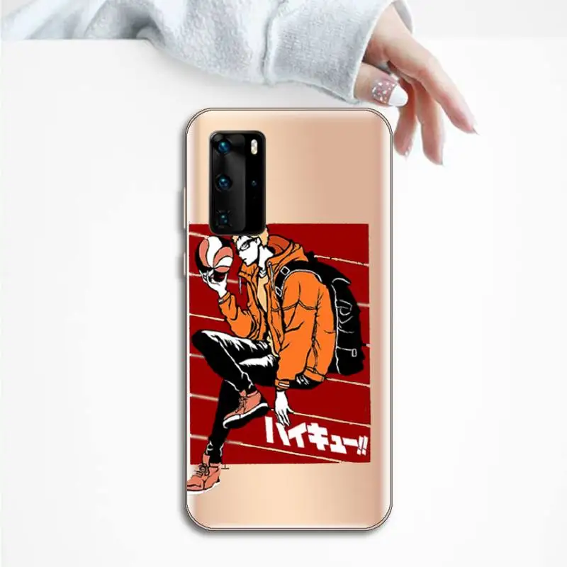 

Cartoon Oya Haikyuu Phone Case Transparent for Huawei P honor 8 10i 20 30 40 smart 2019
