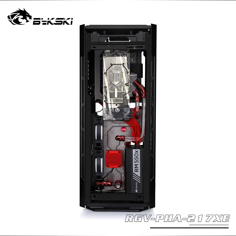 

BYKSKI water tank for phanteks es 217 XE computer case Rectangle RGB reservoir water way plate RGV-PHA-217 liquid cooling