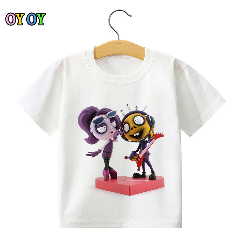 

Children Zombies Print Funny Girls/Boys T-Shirts Kids Summer Tops Short Sleeve Clothes Game Baby T Shirt teasing Corpse MJ