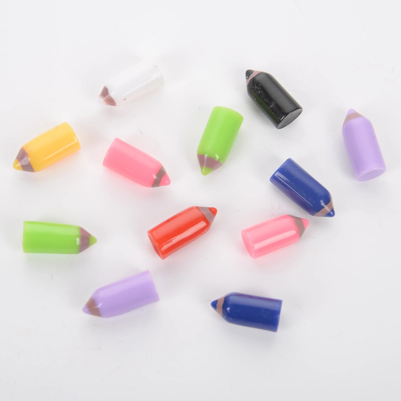 

20Pcs Resin Mixed Pencil Crafts Flatback Cabochon Scrapbooking Decorations Fit Hair Clips Accessories Embellishments Beads Diy