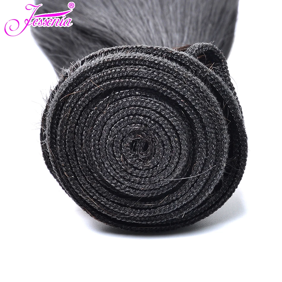 JESSENIA волосы бразильские прямые 3 пучка наращивание человеческих 10-28 дюймов Remy 100%