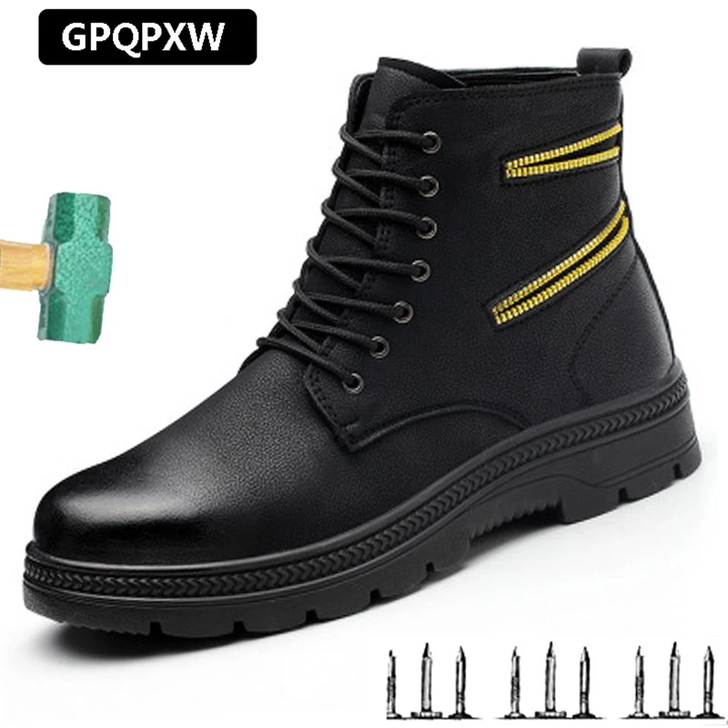 Зимний светильник износостойкие мужские ботинки высокие чтобы помочь хлопковой