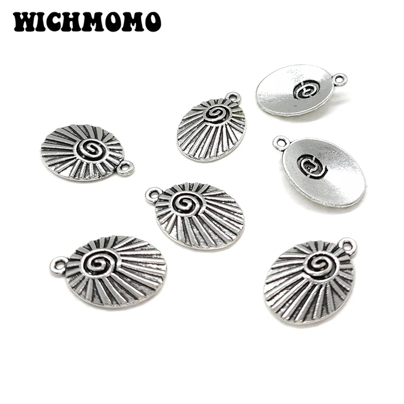 

2021 New Fashion 15pcs 20*14MM Retro Zinc Alloy Oval Sun Shells Shape Charms DIY Jewelry Bracelets Earrings Accessories