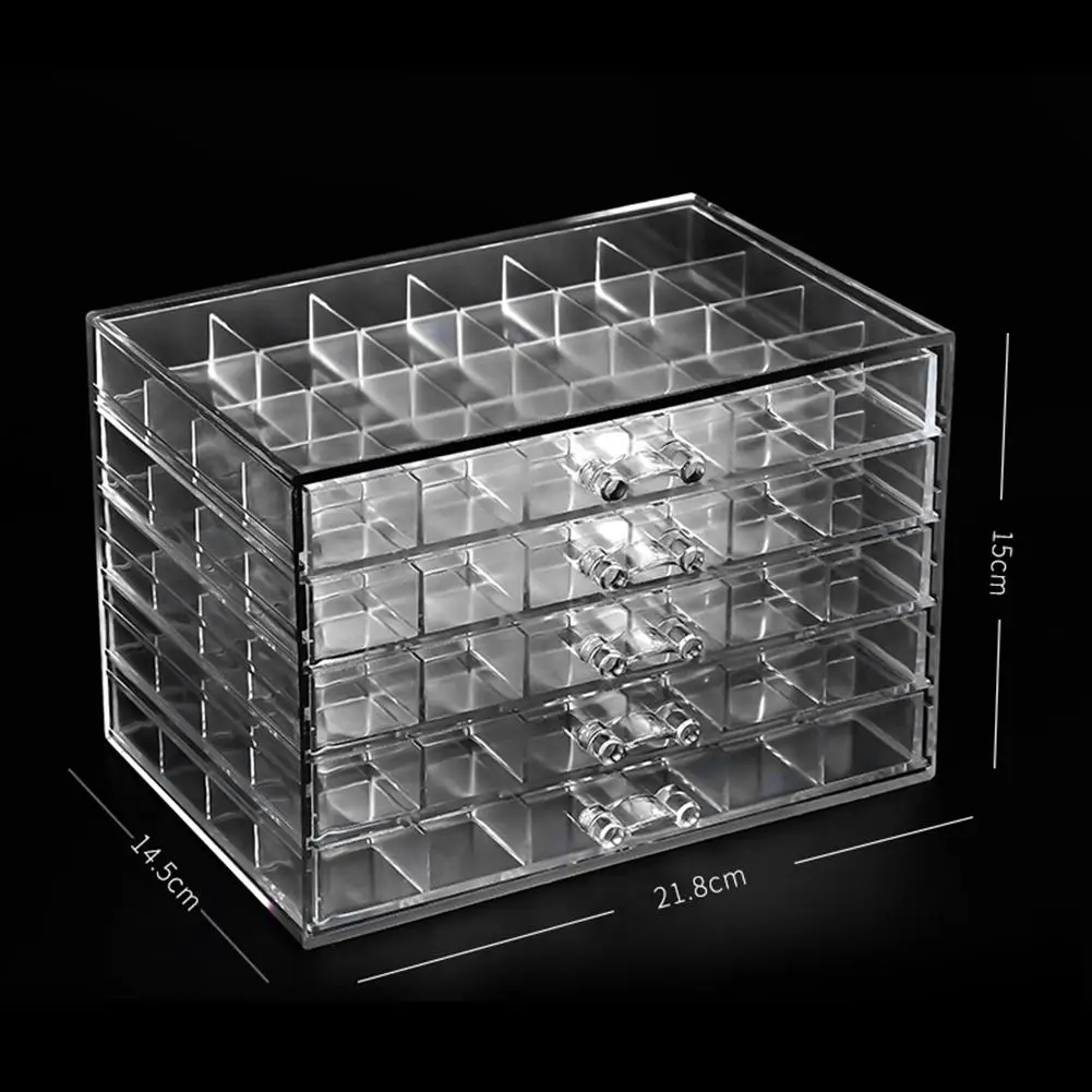 

Nail Art Storage Case Rhinestones Gems Accessories Clear Plastic Empty Container For Rhinestones beads Organizer Box False Tip