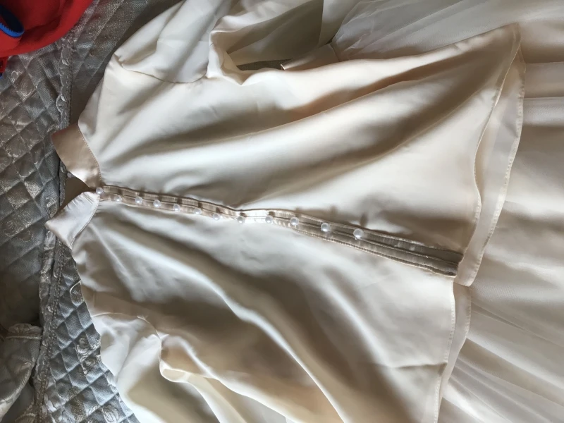 Свадебное платье Бохо С Длинным Рукавом ТРАПЕЦИЕВИДНОЕ принцессы из тюля цвета