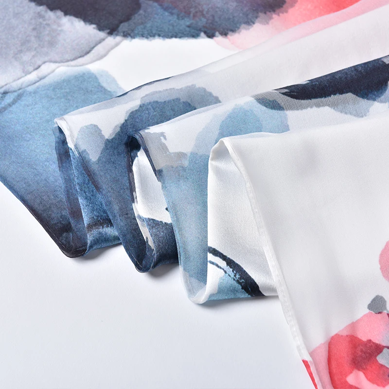 Женский роскошный брендовый шарф из натурального шелка женский чистый шелк с