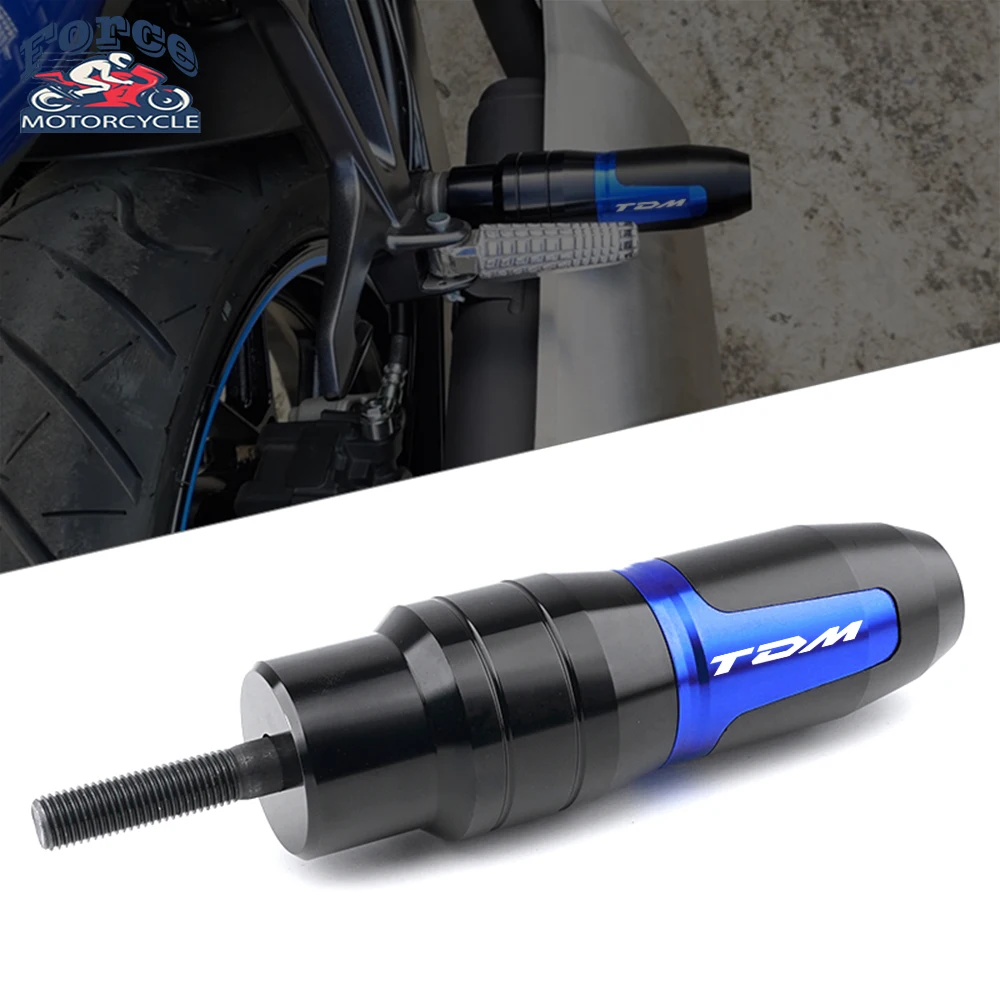 

with logo Motorcycle Accessories CNC Frame Crash Pads Exhaust Sliders Crash Protector For YAMAHA TDM900 TDM850 TDM 900 850 2015