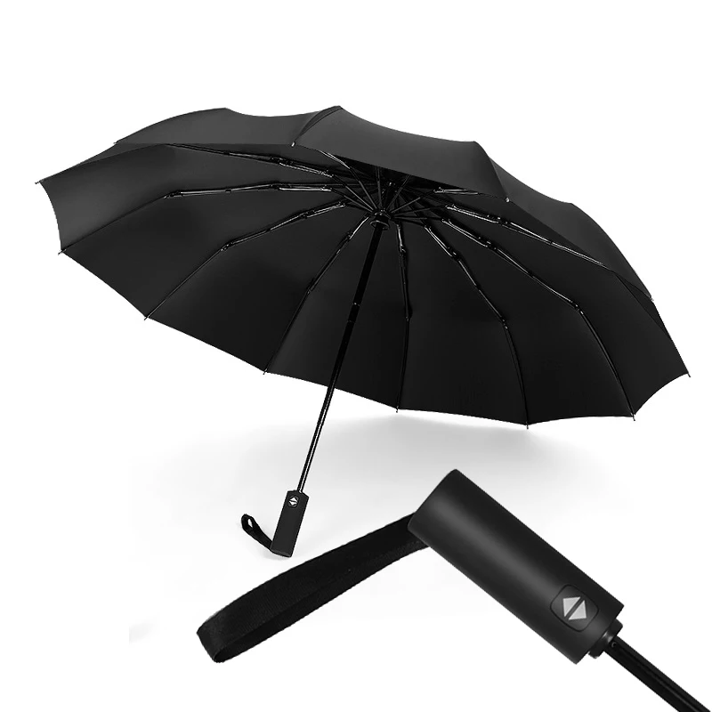 

Ветрозащитный Зонт, полный автомат, прочный зонт 12 в рубчик, Деловой, складной, большой, ветрозащитный, для автомобиля