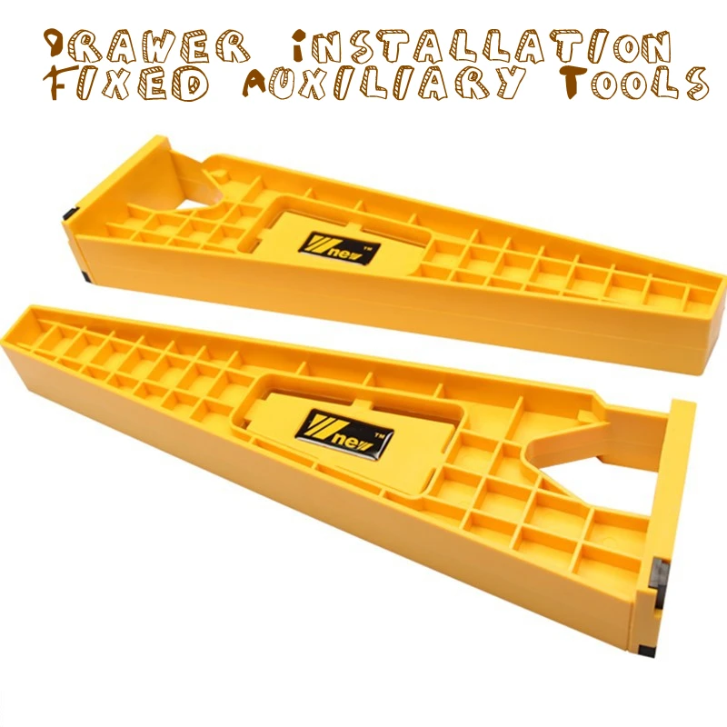 

2Pcs Drawer Track Jig Installation Fixed Auxiliary Tools Positioning Holder Mounting Cabinet Woodworking Tools Drawer Slide Jig