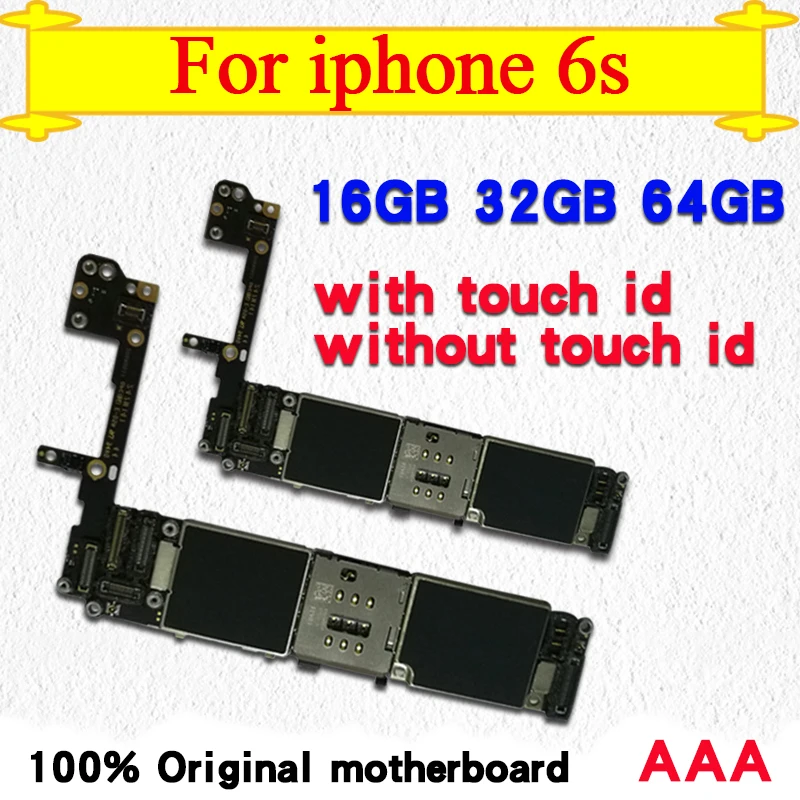 Полностью разблокированная для iPhone 6 S материнская плата с/без Touch ID