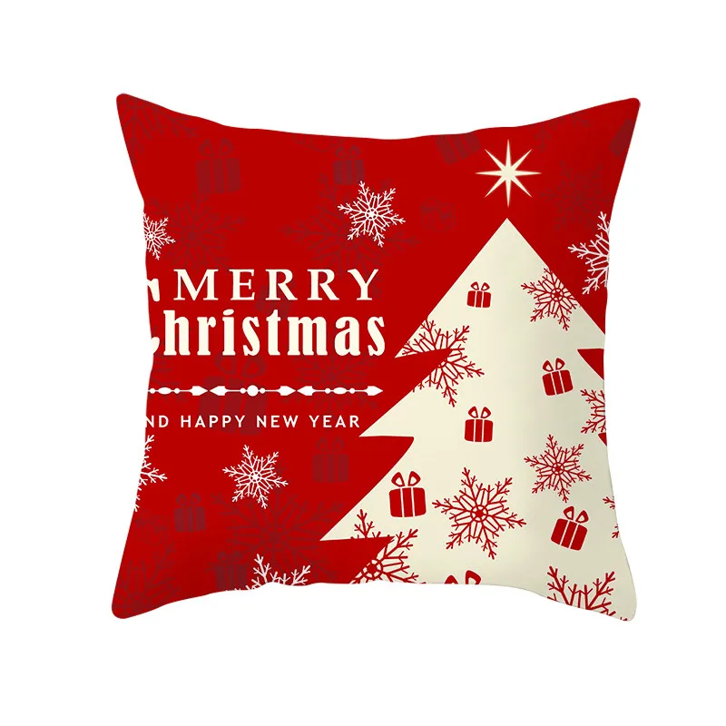 PC11731 Fuwatacchi Red Printed Cushion Cover Christmas Gift Decorative Pillow Covers for Home Sofa Polyester Throw Pillowcases 45*45cm - Цвет: PC11731