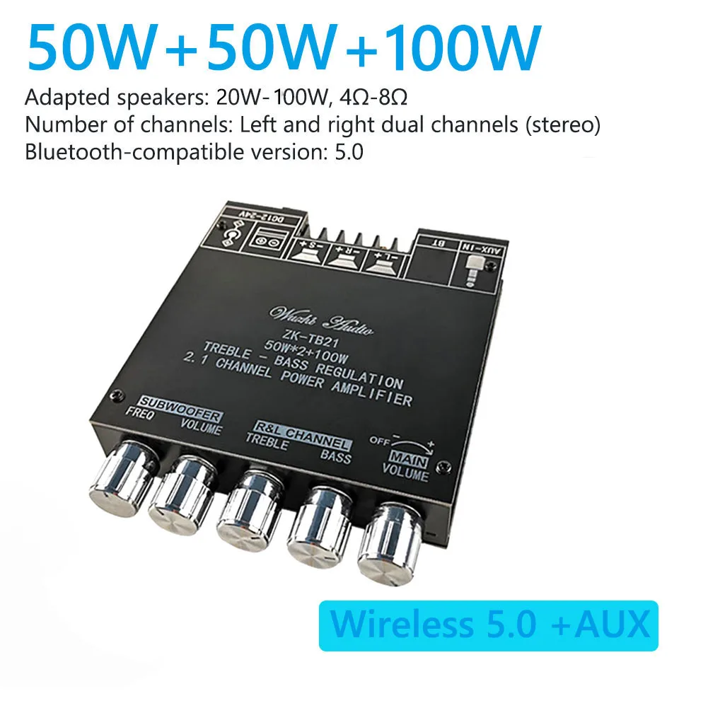 Sunbuck Bluetooth 5 0 NE5532 2 1 класс D 2*50 Вт + 100 сабвуфер колонки стерео звуковой эквалайзер