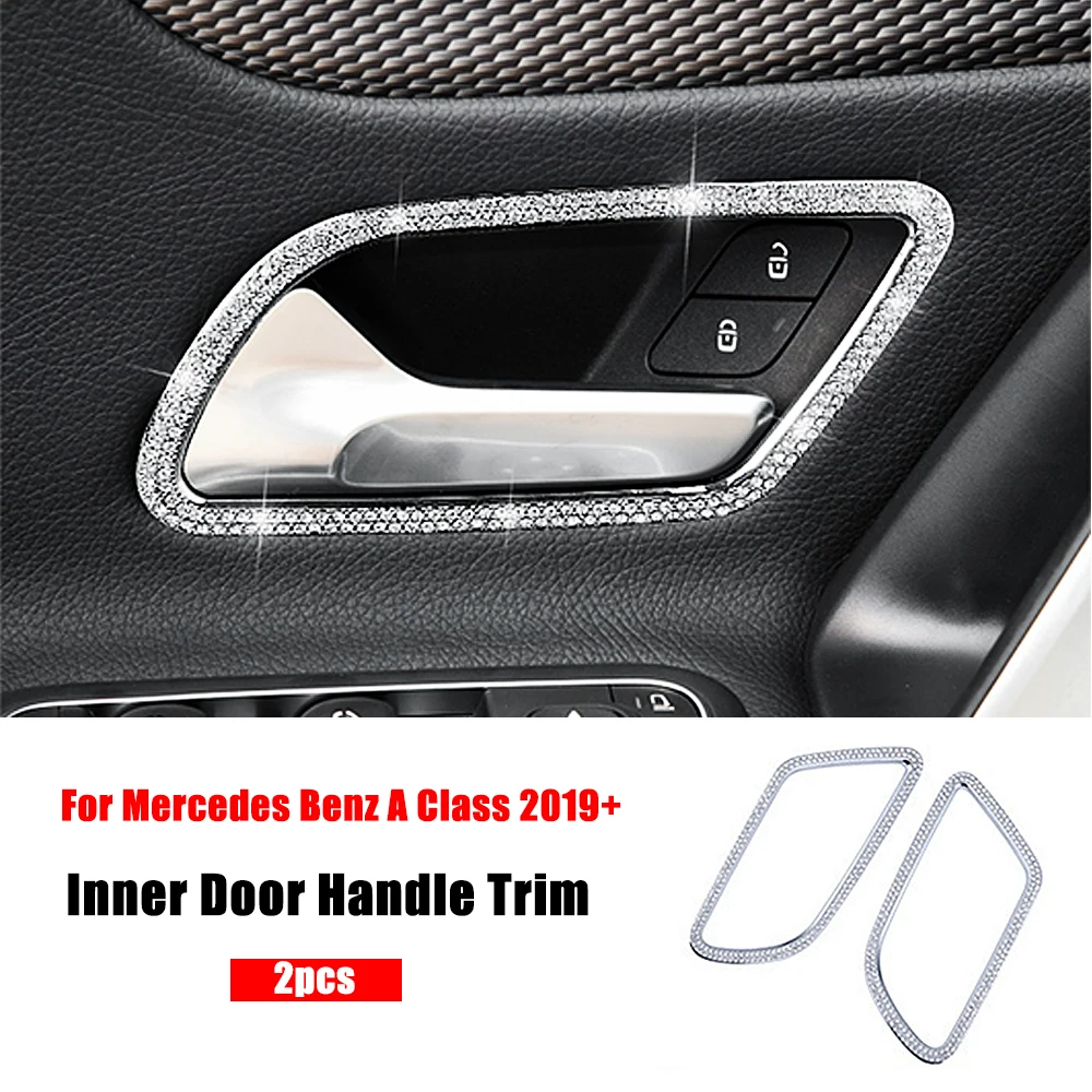 

Для Mercedes Benz A Class W177 2019-2022 A180 A200 A220 A250 A35 AMG Внутренняя Рамка дверной ручки Алмазная отделка кристальная наклейка