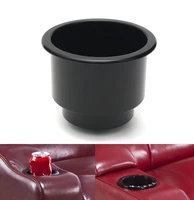 1x universal black plastic vehicle mounted cup holder recessed cup drink can holder bottle insert cup holder for car truck yacht