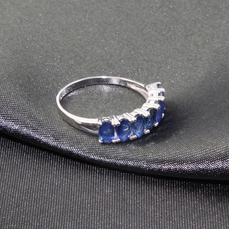 Кольцо женское из серебра 925 пробы с сапфиром 7 шт.|ring for|rings for womenring solid |