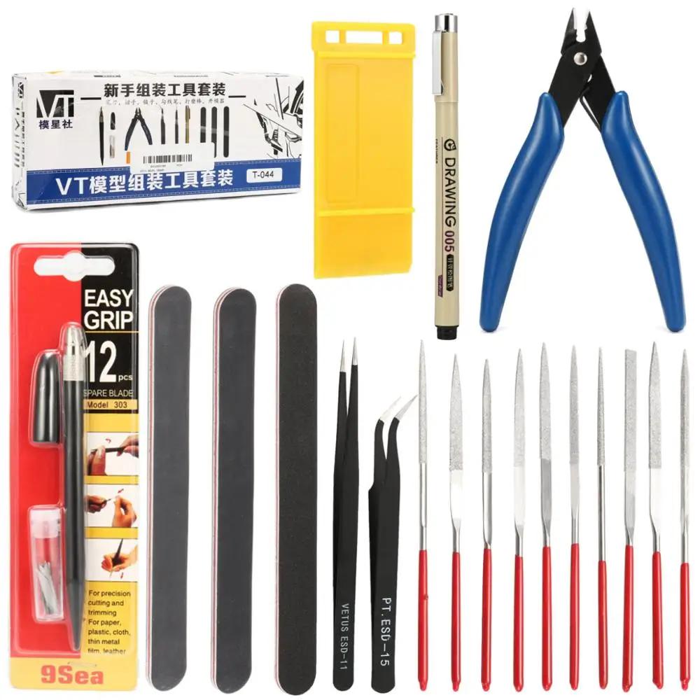 

19Pcs Modeler Basic Tools Craft Set For Car Gundam Model Assemble Building Kit