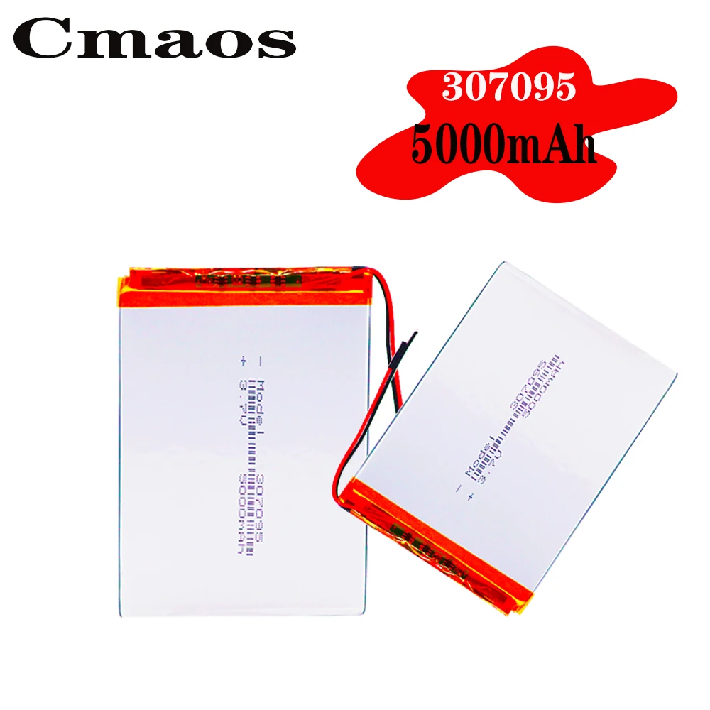 Special offer MP3 speakers Polymer battery 5000 mah 3.7 V 307095 Li-ion for dvr GPS mp3 mp4 DVD power bank speaker | Электроника