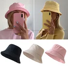 Панама унисекс, хлопковая, летняя, однотонная, шляпа с защитой от воздействия УФ-излучения