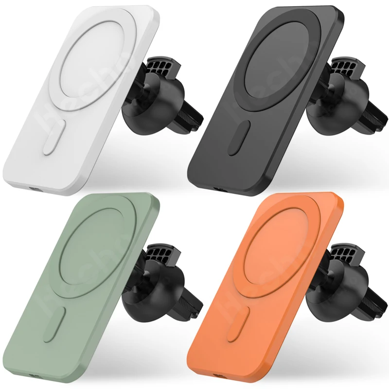 

Wireless Car Safe Charger Airvent Mount Magnetic Adsorbable Phone Car Holder For iphone 12 Pro Max Mini 15W Magsafing Charger