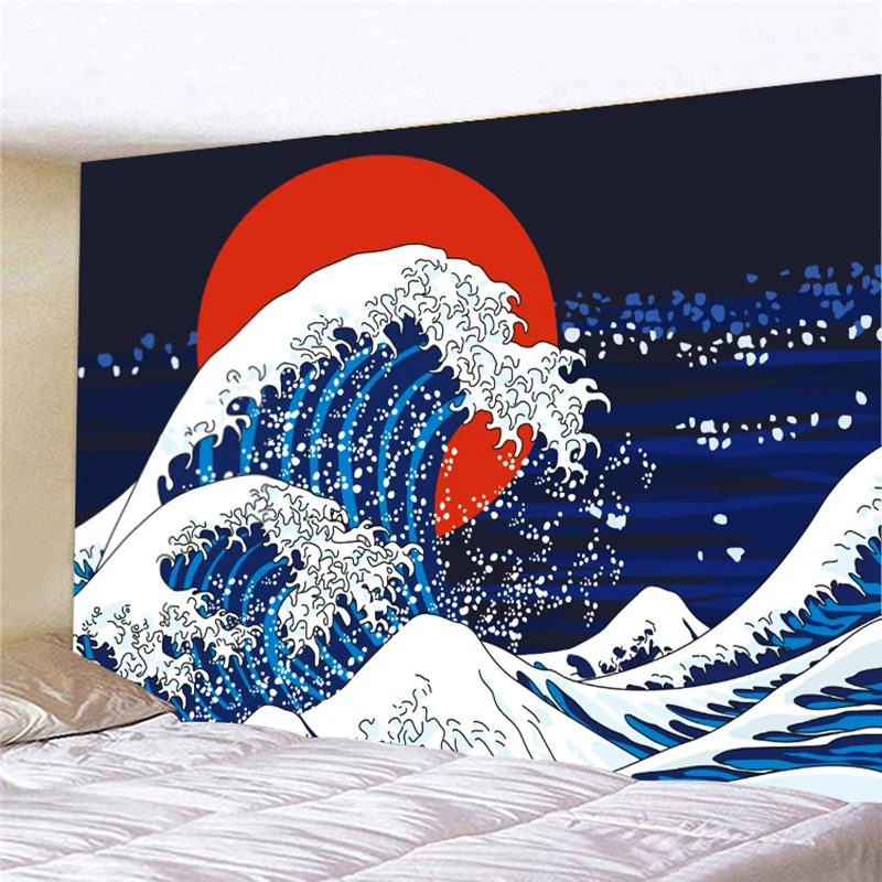 

psychedelic Planet tapestry moon mountain river blanket boho interior mandala wall cloth trippy drop shipping